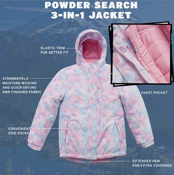 Eddie Bauer Girls Ski Jacket, Missing Liner Jacker Size M, Winter, Outdoors - Picture 2 of 15